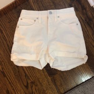 J. Crew white jean shorts